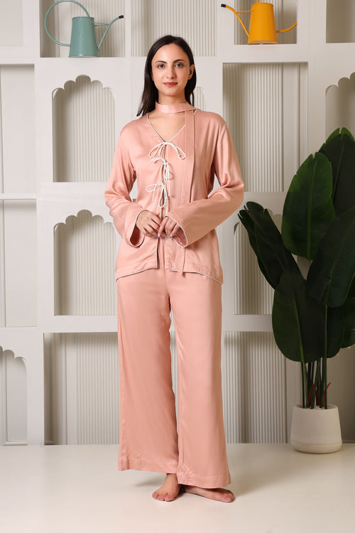MiSaanjh bow tie up co-ord set 