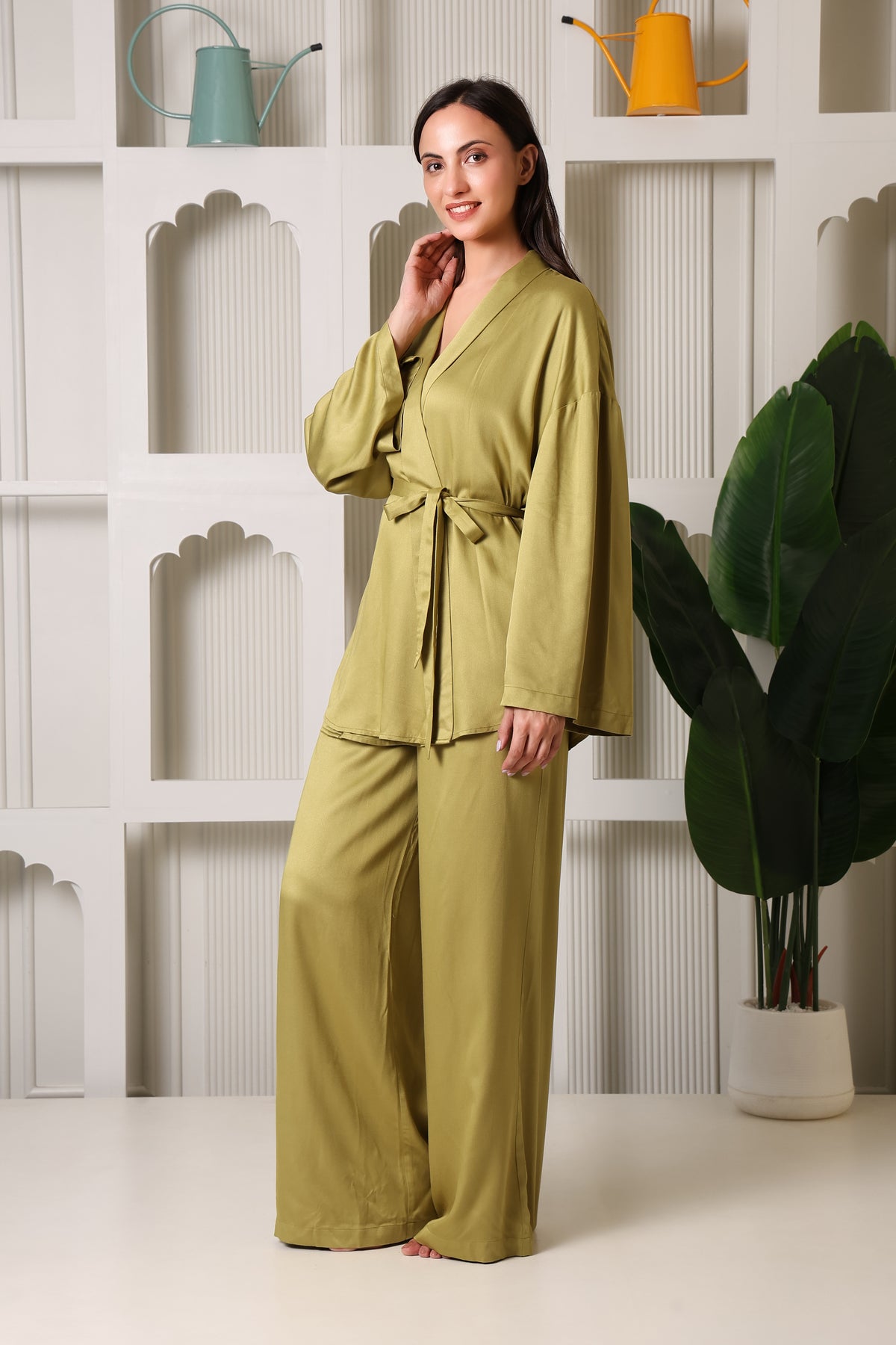Misaanjh kimono and pyjama set 